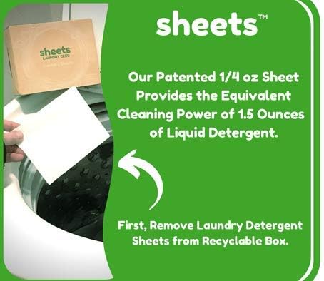 Sheets Laundry Club Laundry Detergent Sheets (Free & Clear Laundry & Dryer Sheets)