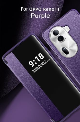 Étui à rabat compatible avec Oppo Reno11 coque antichoc violette - 2