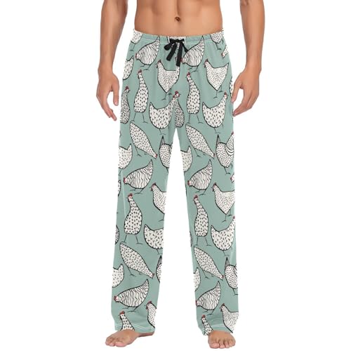 Laprad Men's Funny Chicken Pajama Pants Lounge Pjs Bottoms Soft Sleep Pant with Pockets Drawstring2