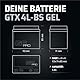 GP-PRO Gel-Batterie 12V 5Ah GTX4L-BS Rollerbatterie/Motorradbatterie, wartungsfrei versiegelt vorgeladen zyklenfest ersetzt YB4L-B / YTX5L-BS / YTX4L-BS / SLA4L-BS / YB4L-A
