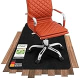 COSYLAND Bodenschutzmatte, Stuhlmatten Bürostuhlunterlage, Multifunktionaler Stuhlteppich, Büromatte für zu Hause, Büro，Schwarz