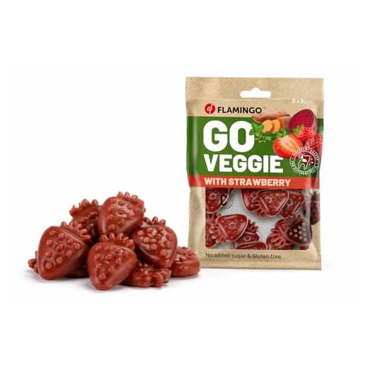 Vegetarischer Hundesnack in Erdbeerform