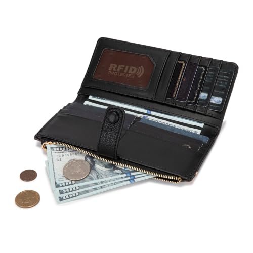 Image of Book Mushroom Womens Wallet RFID Blocking, Bifold Compact Clutch Wallet
