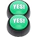 NUOBESTY YES Button Sound Button Toys Funny Buttons Prop Game Party Prank Buttons Voice Button Toy - Green YES Button 2pcs