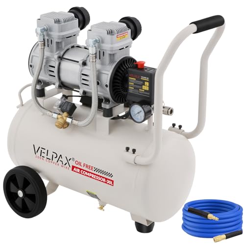 30L Air Compressor, 1600W/2.15HP Portable Air Compressor, Oil Free 256L/Min@7Bar | Low Noise with 68dB | Compact & Portable for Tyre Inflation, Paint Spraying, Nail Guns & Air Tools