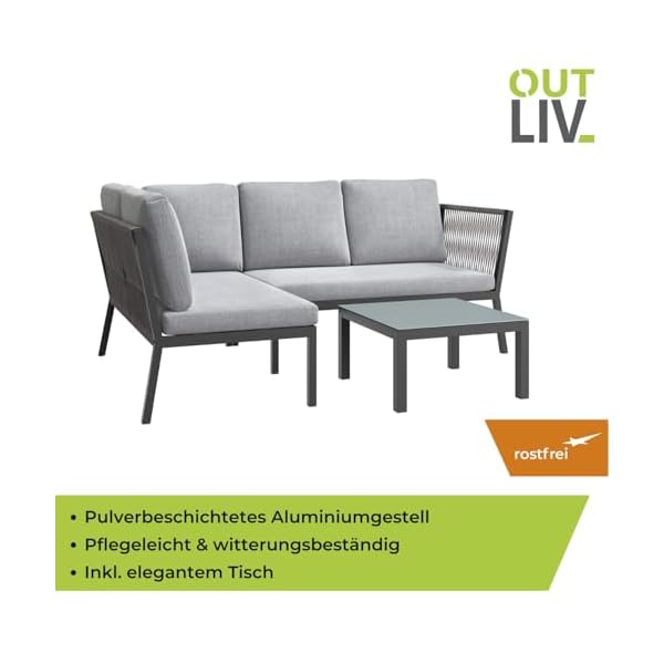 Patioco Lounge-Set Alex Ecksofa Anthrazit