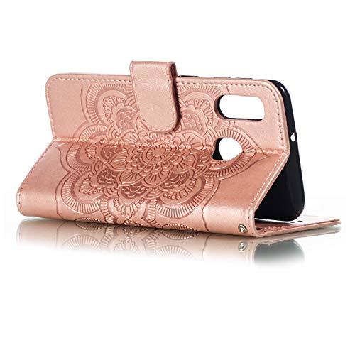 Protection Samsung Galaxy A10E coque fine Mandala Rose Gold LEECOCO LD - 4