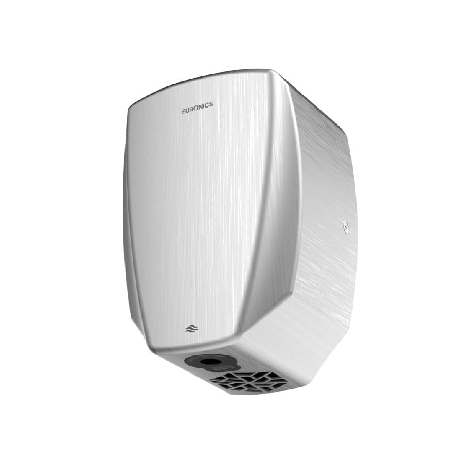 Image of Euronics Automatic Hand Dryer for Commercial Use | 304 Stainless Steel | Fast & Efficient Hand Drying | 100 m /s | 1200W | Touch-Free Sensor | IPX1 Rated | BIS & ISI Certified | Velora