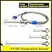 FKMISZE PT100 Temperature Sensor WZP-130 Stainless Steel Waterproof Probe -50 to 420°C Industrial Use(PT1-4-6-100mm-H)