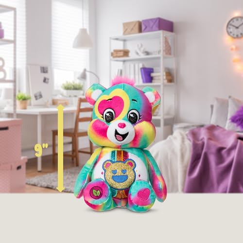 Care Bears 9" Glitter Good Vibes Bear - Tie-Dye Multicolored, Made from Recycled Materials! – Good for Girls and Boys, Collectors, Ages 4+ by Care Bears - Image 4