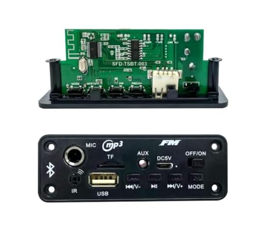 Image of Bluetooth MP3 Decoder Module with FM Radio, USB, AUX, TF Card & Mic - 5V Audio Player Board for DIY Speakers, Amplifiers & Home Audio Projects