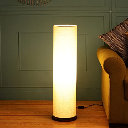 Image of Cylinder Shape Wooden Base, Corner Decorative Floor lamp, Bedroom, Living Room, Home Decor, Pack of 1 (Flex)