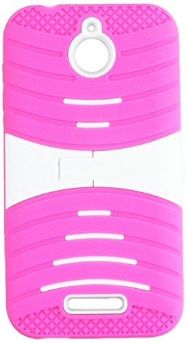 MyBat Asmyna HTC Desire 510 Wave Symbiosis Protector Cover with Horizontal Stand - Retail Packaging - Pink/White