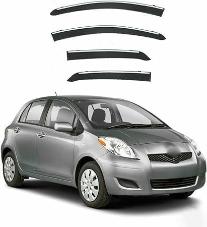 QILING Deflectores de Viento para Toy&OTA Yaris R 2006-2010,Viseras Laterales de acrílico de Calidad para Coche,protección contra la Lluvia,deflectores solares,Accesorios para Coche.