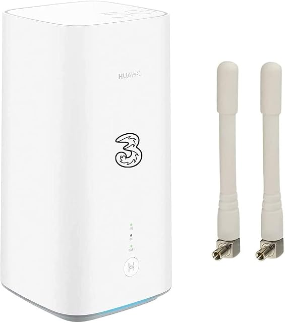 3 Network Huawei H112-370 CPE Pro 5G Home/Office Wi-Fi 6 Router. 2.3GBPS. With 2 x External Antennas. Works with any 3 Network or Smarty Sim Card. 2.4/5GHz Wi-Fi + VPN (Renewed)