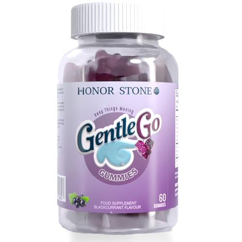 Honor Stone - GentleGo Gummies | Constipation Relief | Natural Laxatives | Promote Regularity | Vegan Gummy | Stool Softener | Detox Cleanse | Amla Vibhitaki Haritaki | 60 Gummies
