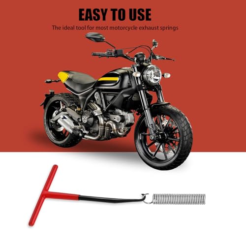 vcsjw Auspuff Federhaken,2 Stück Motorrad Auspuff T Haken Federzieher Bremse Federhaken zum Entfernen und Zusammenbauen,Metall Federzug für Motorrad Fahrrad - 16x8cm