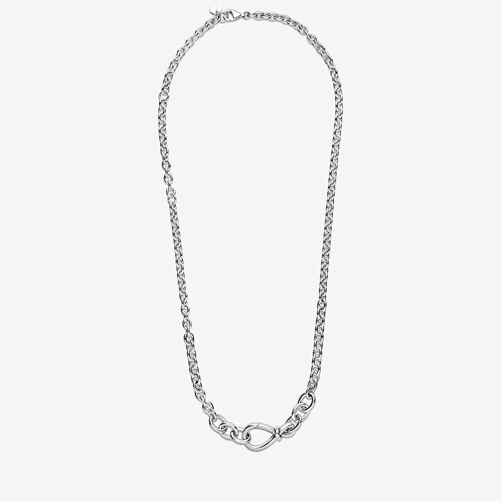 Amazon.co.jp: 100% 925 Sterling Silver Pan Chunky Infinity Knot