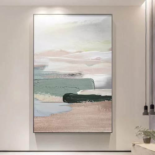 Tableau abstrait en grès pour salon moderne et art mural chic