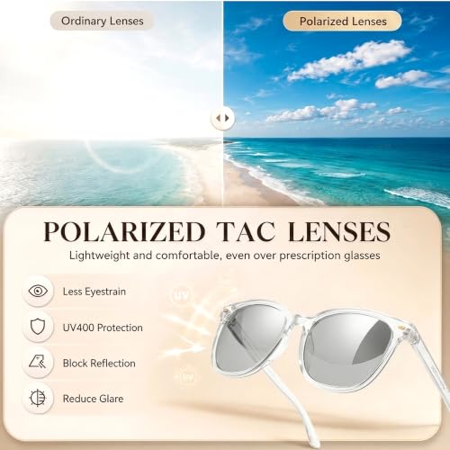 Image of Myiaur Polarized Sunglasses for Women with UV400 Protection Mirrored Lens