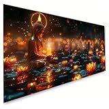 Diamond Painting Adultos, 5D Pintura Diamante Hoja loto Dibujos con Diamantes 10x20cm, DIY Cuadro Diamantes zen Diamond Art Bordado Punto de Cruz Puzzle Manualidades Niña, Decoracion Pared G2-284