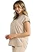 Healing Hands Scrub Top for Women Modern Fit Tee with 2 Pockets, Moisture Wicking, 360° Stretch and Quick Dry Fabric 2352, M, Khaki