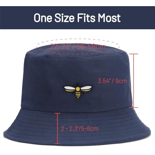 Image of Cotton Bucket Hat for Women Men Summer Travel Sun Beach Bucket Cap, Unisex Outdoor Fisherman Hat