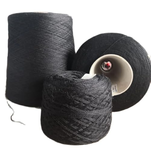 Crochet Yarn 500g/Ball 100% Merino Wool Yarn for Knitting Soft Italian Lanas DIY Crochet Threads Scarf Sweater Socks Black(200 Grams (NOT 500G))