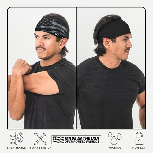 Image of JUNK Brands Big Bang Lite Headband - Moisture-Wicking, Performance Fabric, Non-Slip, Sports Sweatband for Men & Women