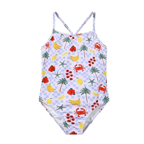 Image of Girls One Piece Swimsuit, Quick Dry Cute Bathing Suit for Kids, Comfortable Swimwear for Beach for 5-12 Years