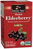 Bravo Tea Absolute Elderberry Herbal Tea Caffeine Free, 20 Tea Bags