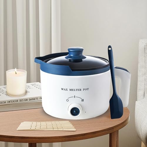Ksedcon Derretidor de cera para fabricação de velas com bico de derramamento, kit de panela elétrica