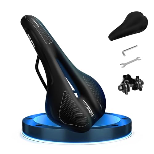 Fahrradsattel Herren & Damen Bequem Weich – 2026 Ergonomischer Fahrrad Sattel mit Optimierter Druckverteilung und Memory Foam, Sportlicher Sattel für MTB, Rennrad und Intensive Radfahrten