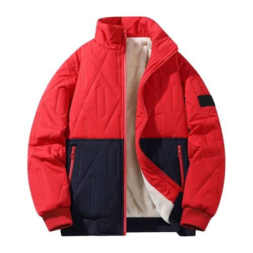 Blouson homme hiver chaud avec doublure polaire et fermeture zippée