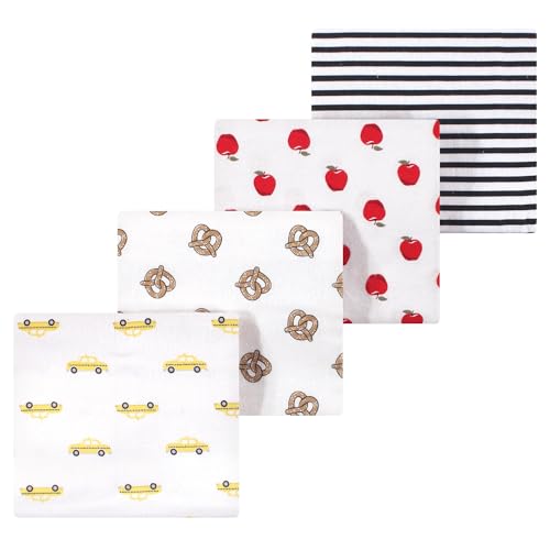 Image of Luvable Friends Little Treasure Flannel Receiving Blankets 4pk