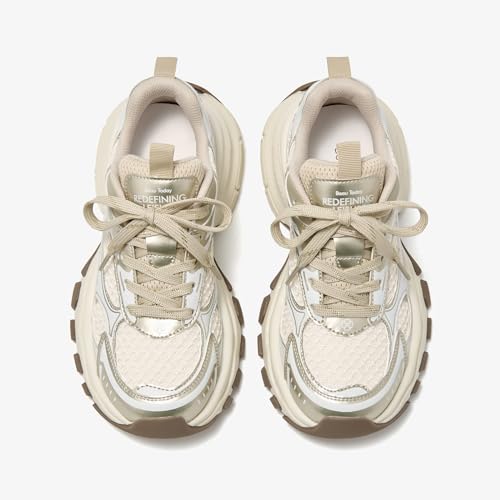 BEAU TODAY Walking Sneakers for Women Fashion Walking Shoes Chunky Platform Sneakers for Women Comfortable Lightweight Running Tennis Shoes Casual Athletic Gym Workout Shoes2