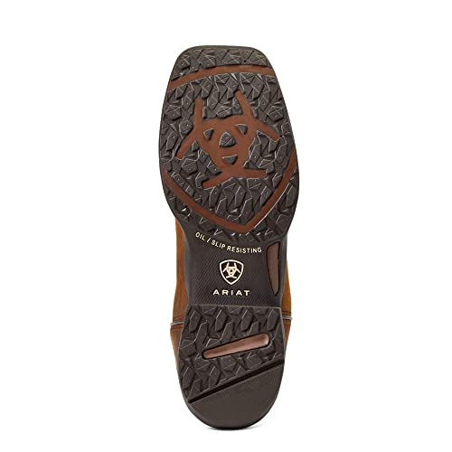 Ariat Womens Anthem Patriot Embroidery Pull On Casual Boots Mid Calf Low Heel 1-2" - Brown3