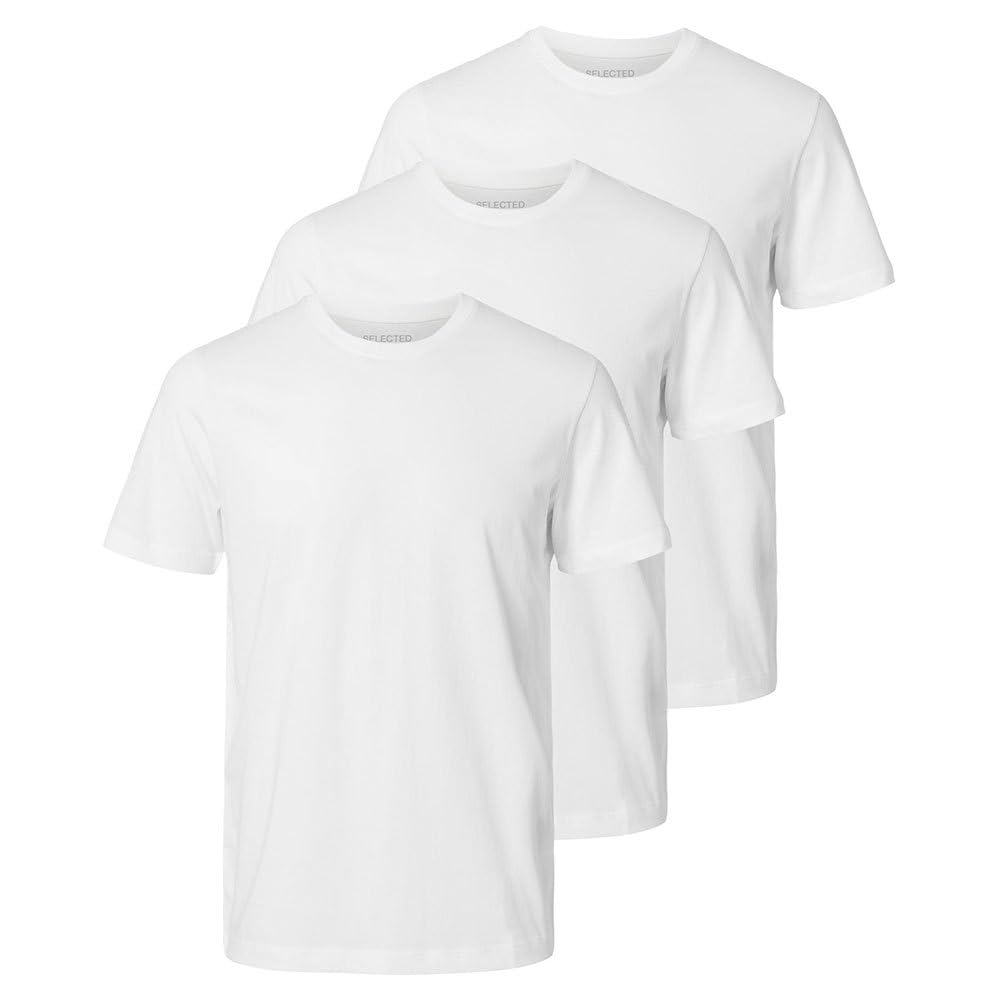 Selected Homme Herren Selected Homme Male T-Shirt 3er-Pack Baumwoll T-Shirt (3er Pack)