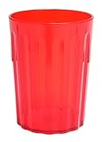 Harfield Vasos rojos translúcidos de 250 ml/25 cl (paquete de 4) vasos de policarbonato reutilizables irrompibles