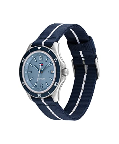 Image of Tommy Hilfiger Quartz Analog with Blue Dial Navy Silicone Strap Watch for Women - TH1782511W