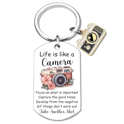 Ibiwe Photographers Gifts Camera Keychain Cool Gifts for Photographers Women Men Photograph Lovers Gift Unique Birthday Christmas Wedding Thank You Gift