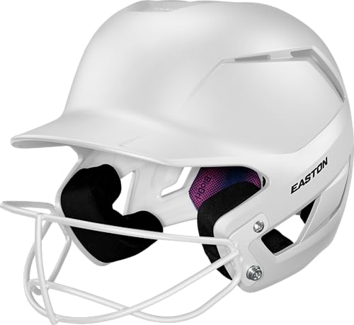 Easton | Z50 Batting Helmet with Softball Mask | Softball | Matte | White | Medium/Large (7" - 7 5/8")