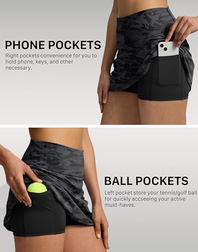 Soothfeel Tennis Skirts for Women High Waisted Golf Skirt with Shorts Pockets Workout Athletic Skort for Woman Casual3