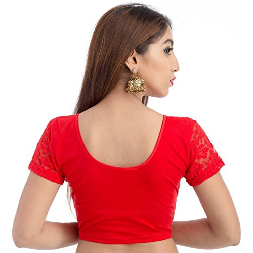 Image of Fressia Fabrics Women's Stretchable Readymade Saree Blouse Crop Top Choli