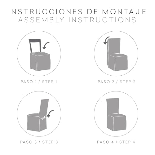 Housse de chaise Turin pack de 2 taille universelle extensible - 6