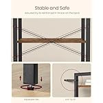 VASAGLE 6-Tier Bookshelf, Bookcase with Steel Frame, Book Shelf for Living Room, Home Office, Study, 11.8 x 26 x 73.2 Inches, Industrial Style, Rustic Brown and Ink Black ULLS062B01 - Image 5