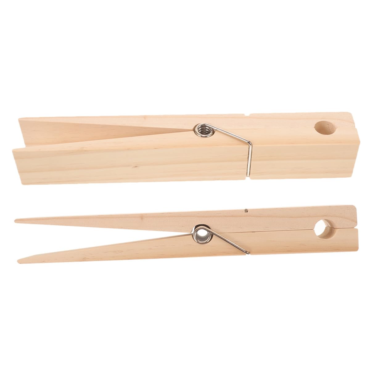 BETOOKY 2 Stück Jumbo Wäscheklammern Handtuchklammern im Landhausstil Beige 30x4x5cm Einfache Handhabung für Badezimmer und Wäschereiräume