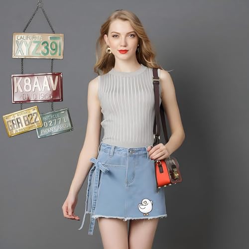 CONGGUAN 8 PCS Cute Duckling Iron-On Patches Set Self-Adhesive Fabric Patches Embroidery Patches Duck Clothing Applique for Decorating or Repairing Clothes - Image 5