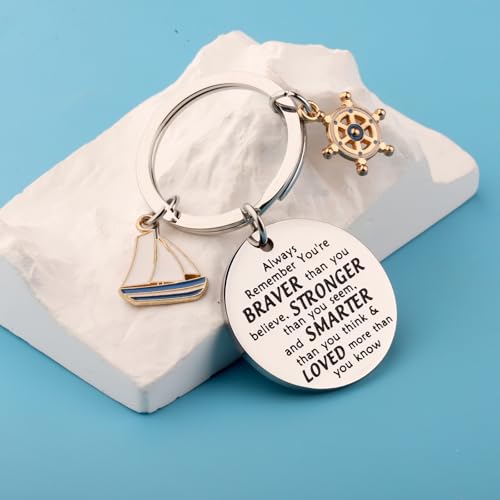 Porte-clés nautique BNQL Note de musique grand modèle pour marins - 5