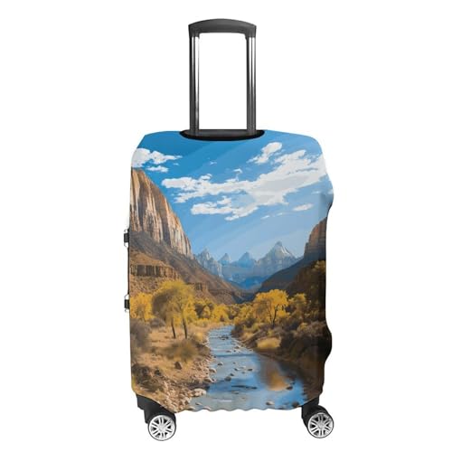Zion National Park Luggage Cover, Washable Elastic Suitcase Cover Protector Fit 18-32 Inch Luggage4